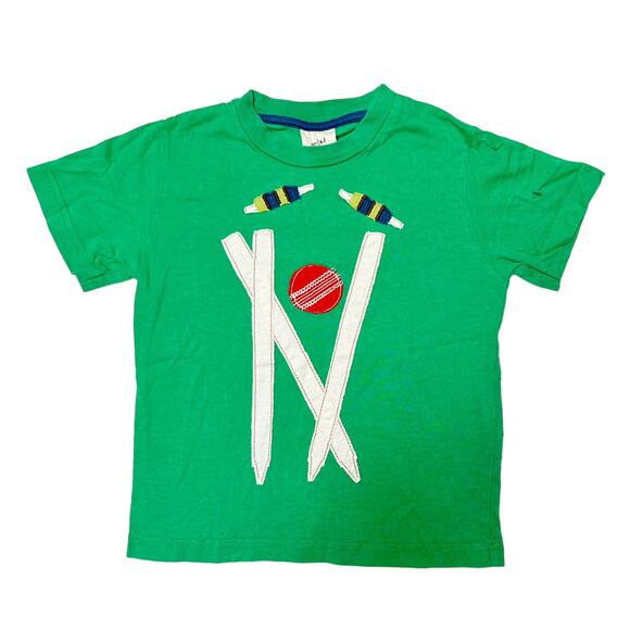 Mini Boden Cricket Appliqué Shirt Size 3/4 - Picture 1 of 6